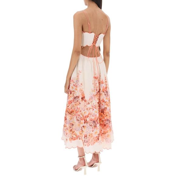 Zimmermann 'Devi Scallop' Cut-Out Midi Dress - Picture 3 of 4